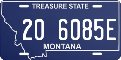 MT license plate 206085E