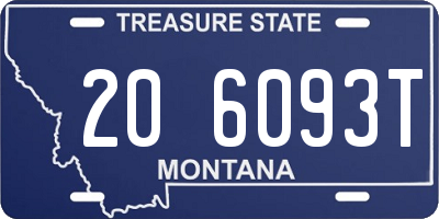 MT license plate 206093T