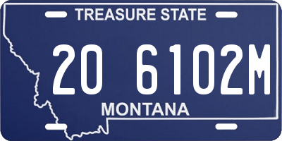 MT license plate 206102M