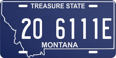 MT license plate 206111E