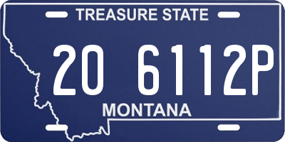 MT license plate 206112P