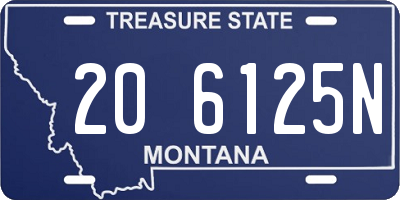 MT license plate 206125N