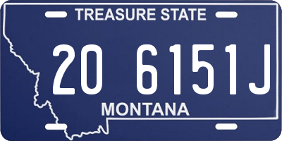 MT license plate 206151J