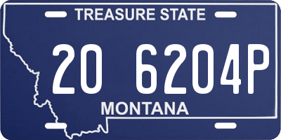 MT license plate 206204P