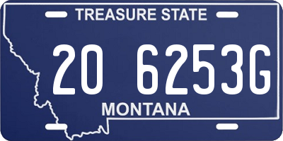 MT license plate 206253G
