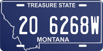 MT license plate 206268W