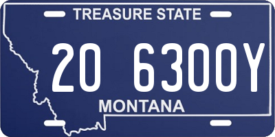 MT license plate 206300Y