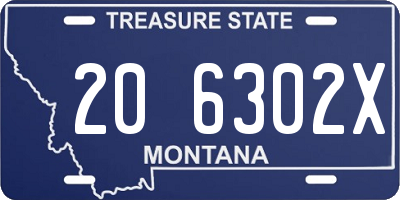 MT license plate 206302X