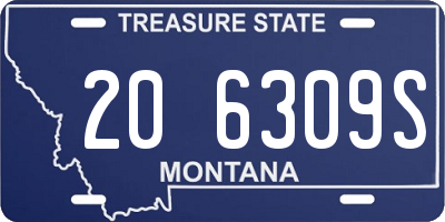 MT license plate 206309S