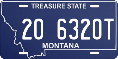 MT license plate 206320T