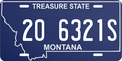 MT license plate 206321S