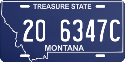 MT license plate 206347C