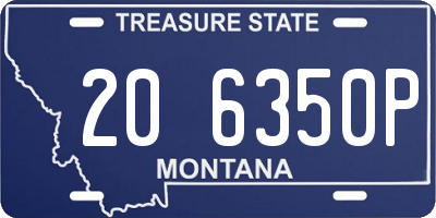 MT license plate 206350P