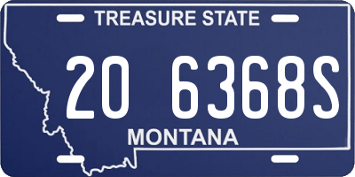 MT license plate 206368S