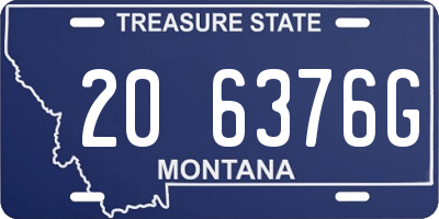 MT license plate 206376G