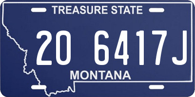 MT license plate 206417J