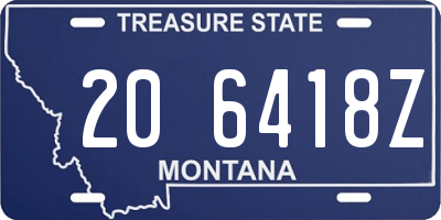 MT license plate 206418Z