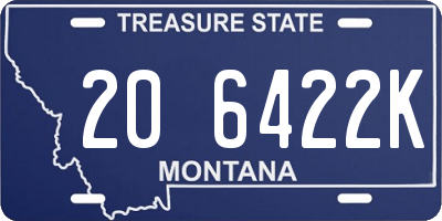 MT license plate 206422K