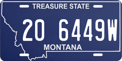 MT license plate 206449W