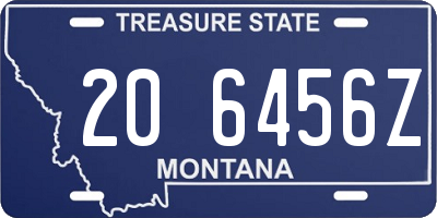 MT license plate 206456Z
