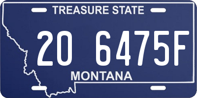 MT license plate 206475F