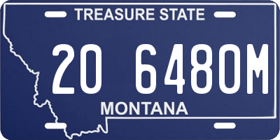 MT license plate 206480M