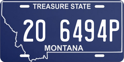 MT license plate 206494P