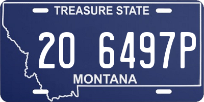 MT license plate 206497P
