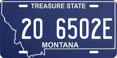 MT license plate 206502E
