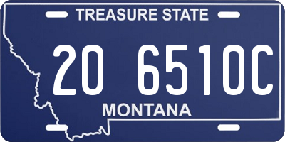 MT license plate 206510C