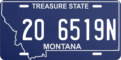 MT license plate 206519N