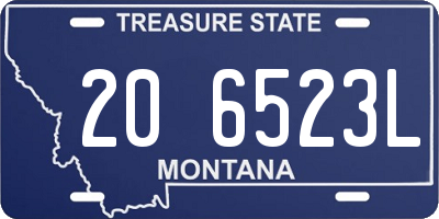 MT license plate 206523L
