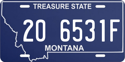 MT license plate 206531F
