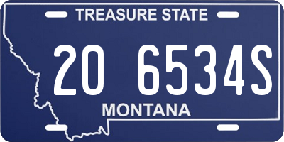 MT license plate 206534S