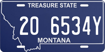 MT license plate 206534Y