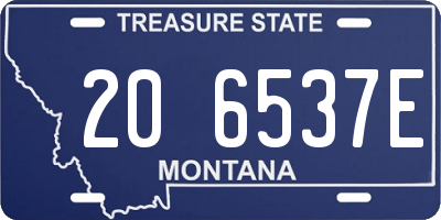 MT license plate 206537E
