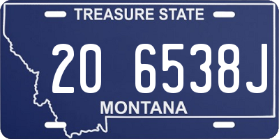 MT license plate 206538J