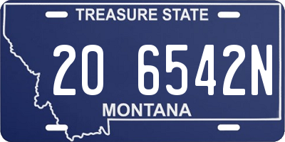 MT license plate 206542N
