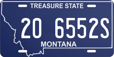 MT license plate 206552S