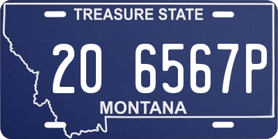 MT license plate 206567P