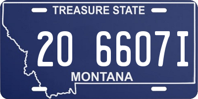 MT license plate 206607I