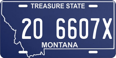 MT license plate 206607X