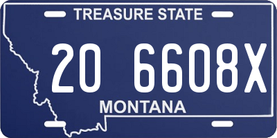 MT license plate 206608X