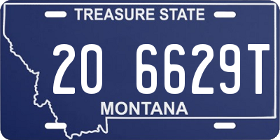 MT license plate 206629T