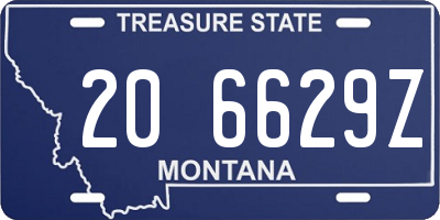 MT license plate 206629Z