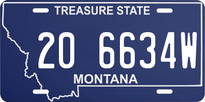 MT license plate 206634W