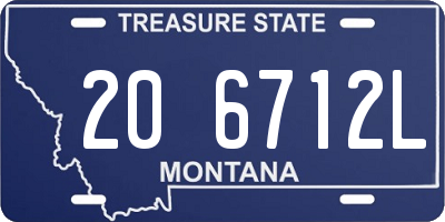 MT license plate 206712L