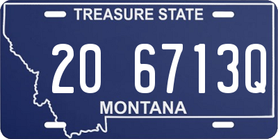 MT license plate 206713Q