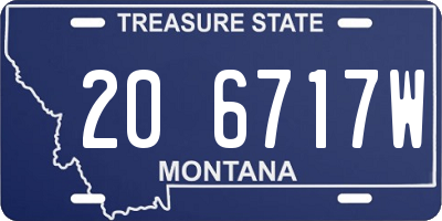 MT license plate 206717W