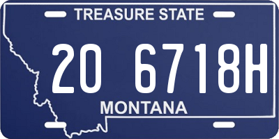 MT license plate 206718H